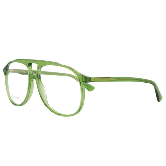 D0 New With Case Authentic GUCCI GG0264O 004 Green Eyeglasses Frames 57-16-145 - Picture 1 of 8